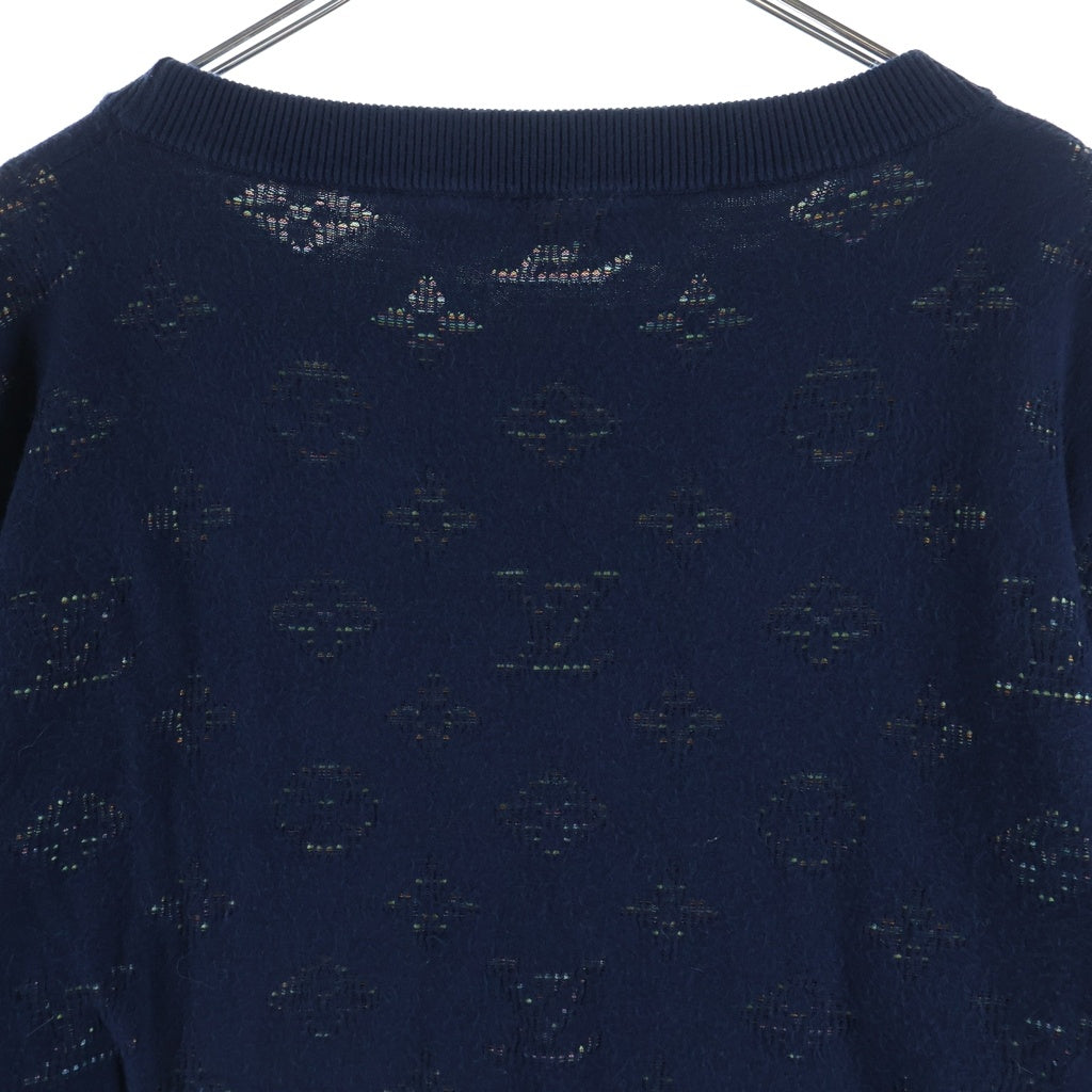 LOUIS VUITTON(ルイヴィトン) 20AW ドロップニードルモノグラム ニット クルーネックニット RM202Q TBV HIN44W ネイビー