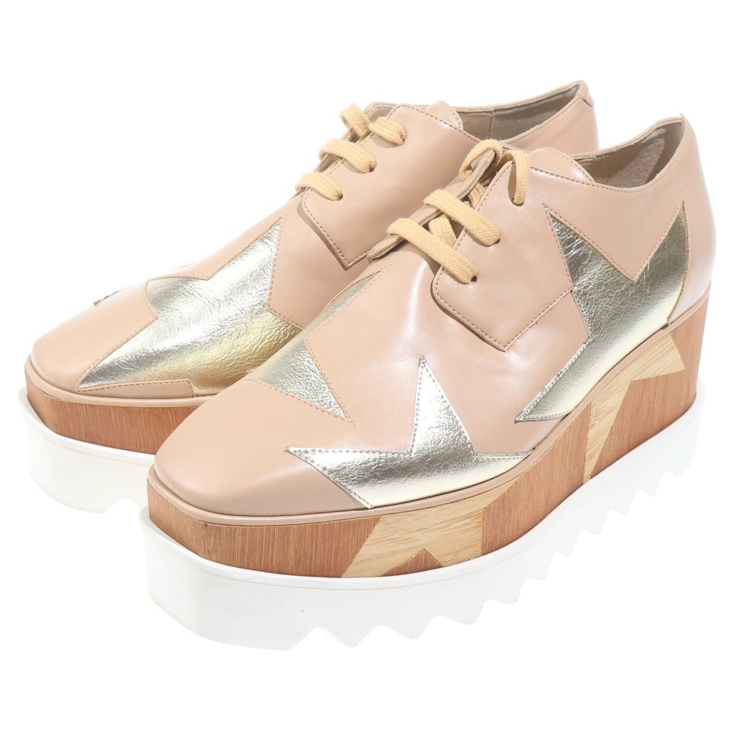 STELLA McCARTNEY(ステラマッカートニー) プラットフォーム スター 厚底 レザーシューズ レディース 800281 ベージュ