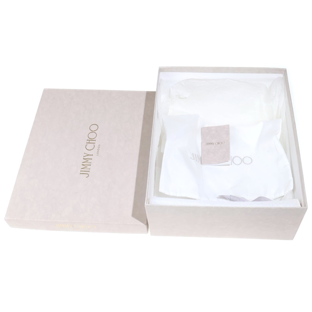 JIMMY CHOO(ジミーチュウ) NEENA 100.AFX メタリックレザー ヒールサンダル シルバー レディース