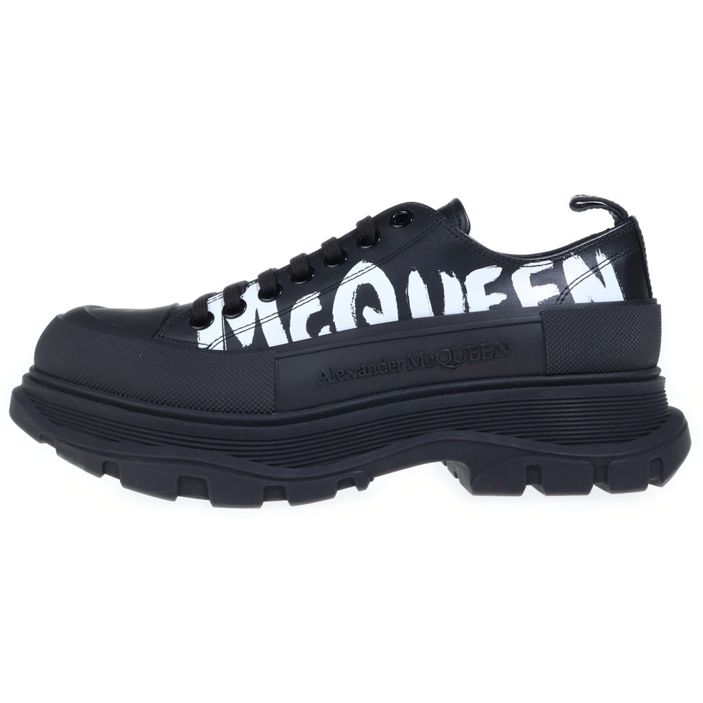 Alexander McQueen(アレキサンダーマックイーン) TREAD SLICK LOW LACE UP GRAFFITI グラフィック ローカットスニーカー 682423 ブラック 682423 箱付