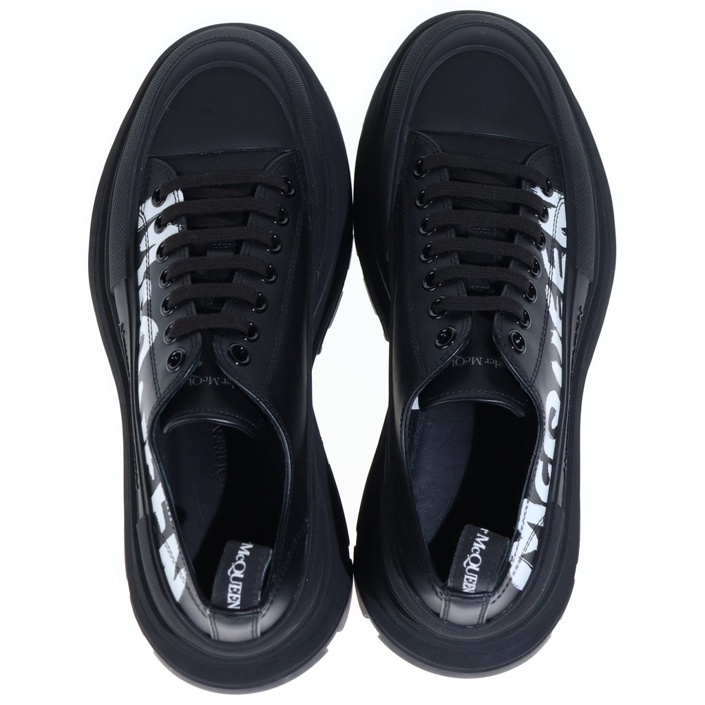 Alexander McQueen(アレキサンダーマックイーン) TREAD SLICK LOW LACE UP GRAFFITI グラフィック ローカットスニーカー 682423 ブラック 682423 箱付