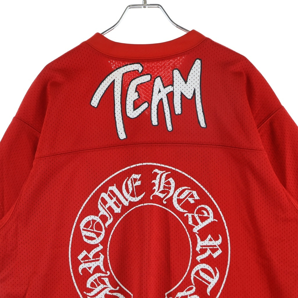 CHROME HEARTS(クロムハーツ) PPO FORM TEAM MESH WARM UP JERSEY TEE MATTY BOYプリントメッシュTシャツ レッド