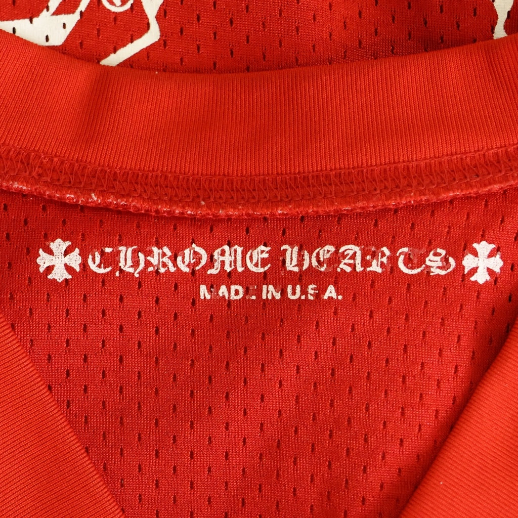 CHROME HEARTS(クロムハーツ) PPO FORM TEAM MESH WARM UP JERSEY TEE MATTY BOYプリントメッシュTシャツ レッド