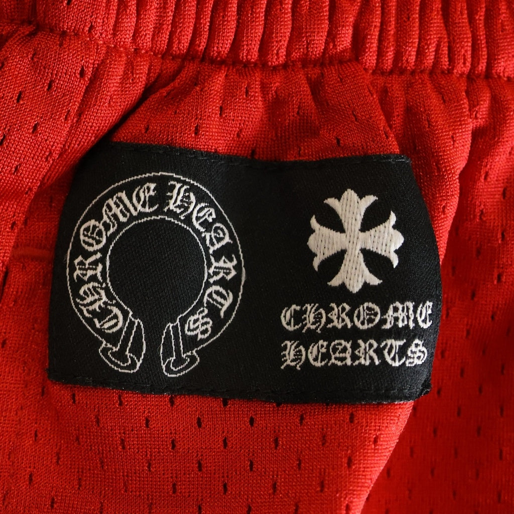 CHROME HEARTS(クロムハーツ) MESH VARSITY SHORTS CHプリントメッシュハーフパンツ レッド