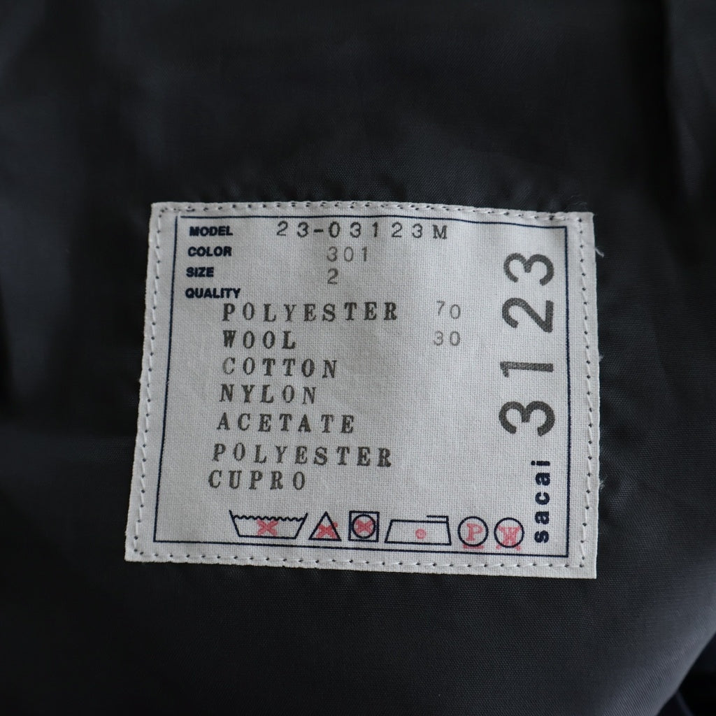 Sacai(サカイ) 1タックスラックス ロングパンツ 23-03123M グレー