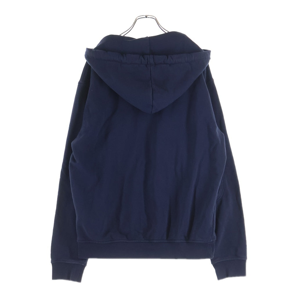 Maison Martin Margiela(メゾンマルタンマルジェラ) 20AW レザーエルボーパッチ ジップアップパーカー S50HG0034 S25443 フーディ ネイビー