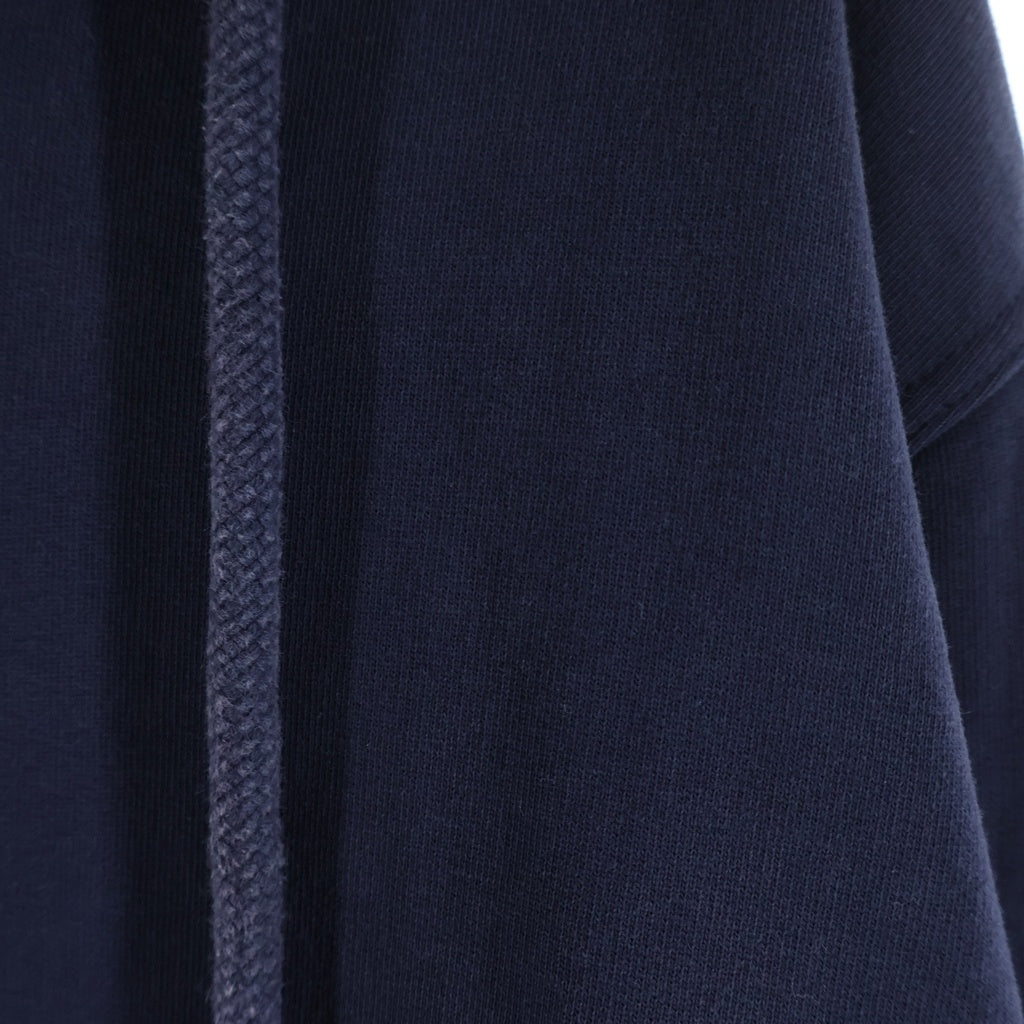 Maison Martin Margiela(メゾンマルタンマルジェラ) 20AW レザーエルボーパッチ ジップアップパーカー S50HG0034 S25443 フーディ ネイビー