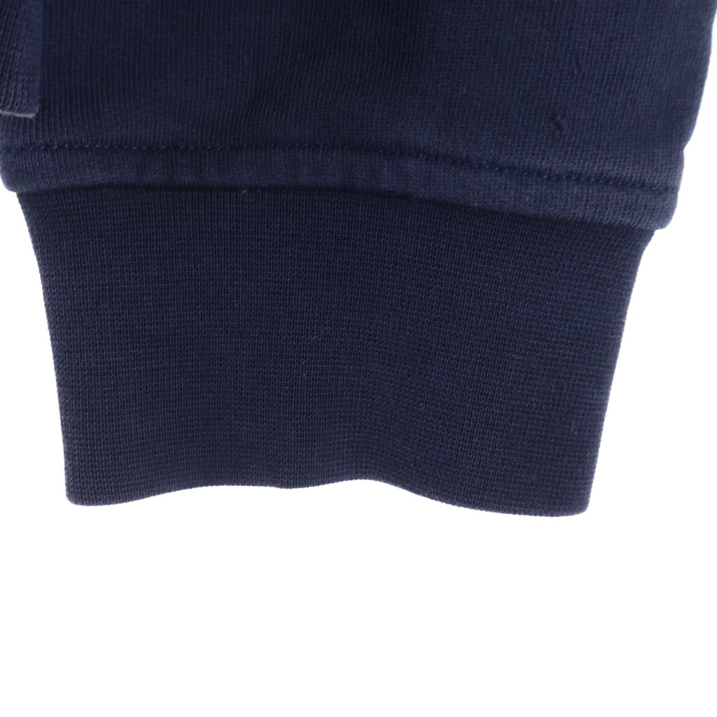 Maison Martin Margiela(メゾンマルタンマルジェラ) 20AW レザーエルボーパッチ ジップアップパーカー S50HG0034 S25443 フーディ ネイビー