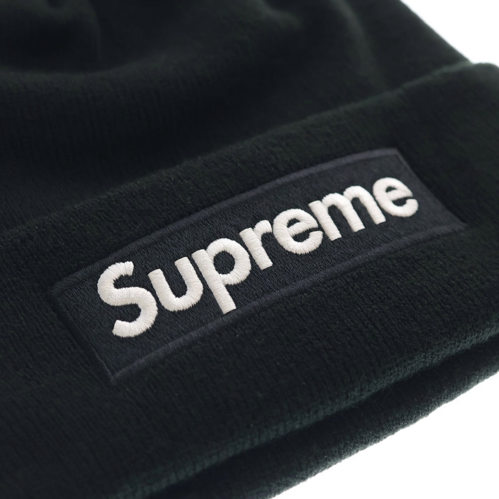 SUPREME(シュプリーム) 24AW ×NEW ERA Box Logo Beanie ニューエラ ボックスロゴ アクリルニットビーニー 帽子 ブラック