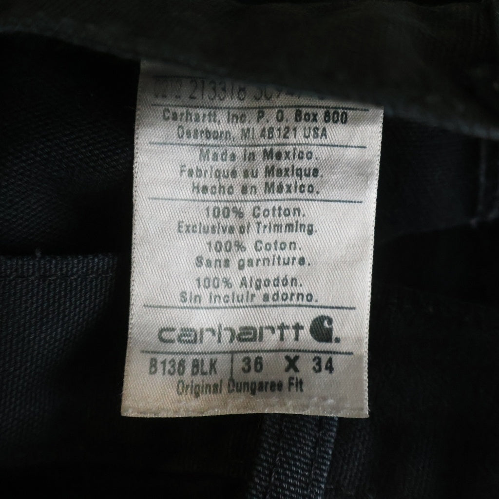 CARHARTT(カーハート) DOUBLE KNEE COTTON DUCK PAINTER PANTS メキシコ製 ダブルニー カーペンターパンツ ペインター コットンダック ブラック B136 BLK