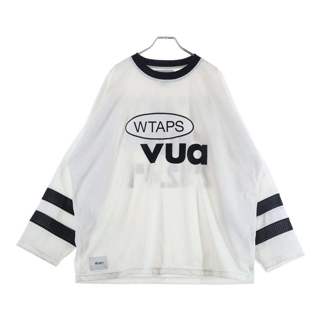 WTAPS(ダブルタップス) NETMINDER LS POLY 長袖Tシャツメッシュ ホッケーシャツ カットソー ホワイト 252ATDT-CSM21
