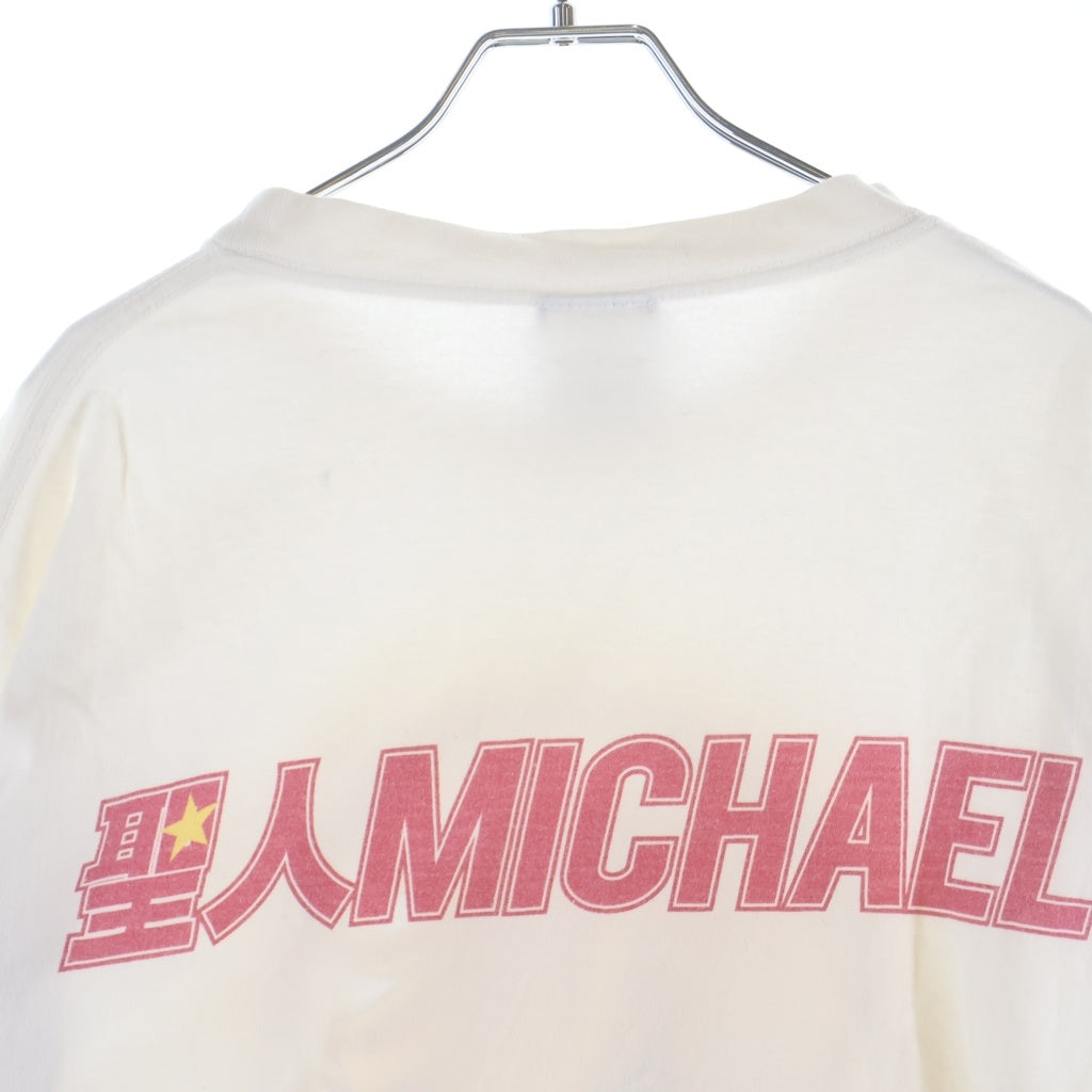 SAINT MICHAEL(セントマイケル) 21SS 聖人MICHAEL LONG SLEEVE プリント長袖Tシャツ カットソー ホワイト SM-S21-0000-011