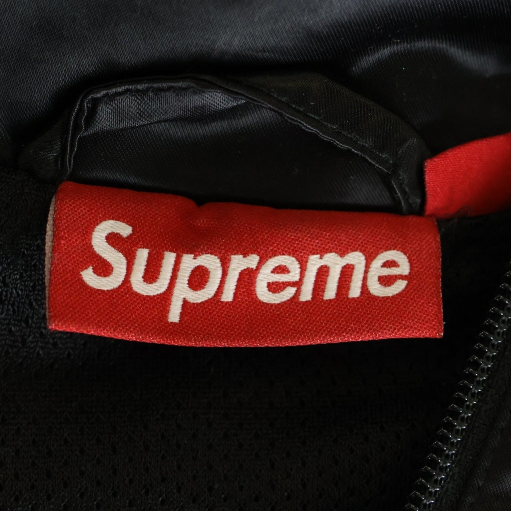 SUPREME(シュプリーム) 25SS Satin Piping Pullover サテン パイピング ロゴエンブロイダリー プルオーバー ブラック