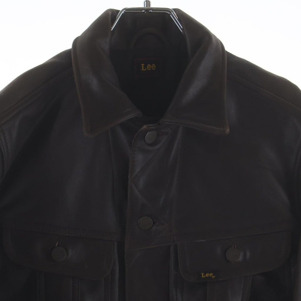 LEE(リー) レザートラッカージャケット ブラウン