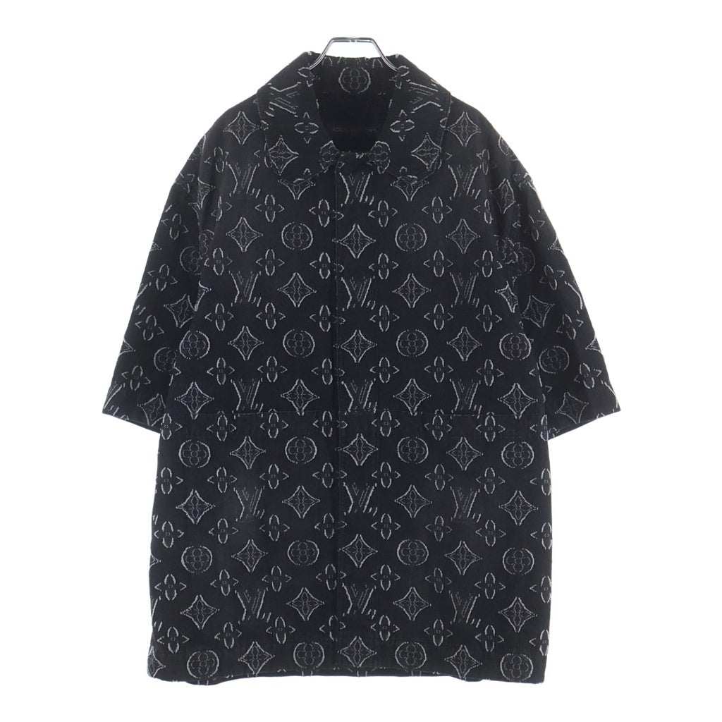 LOUIS VUITTON(ルイヴィトン) 23AW モノグラム 半袖デニムシャツ ブラック RM232 ARS HPS73W
