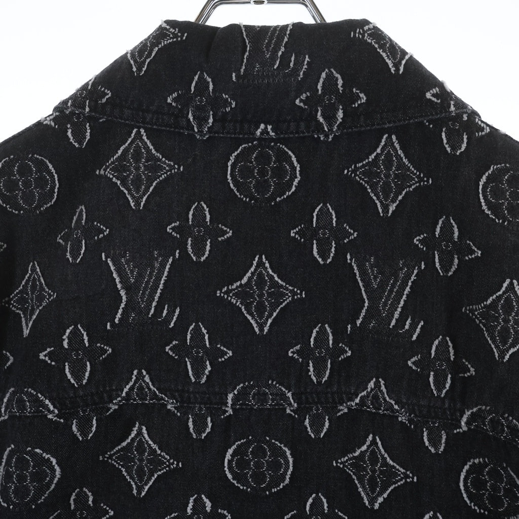 LOUIS VUITTON(ルイヴィトン) 23AW モノグラム 半袖デニムシャツ ブラック RM232 ARS HPS73W