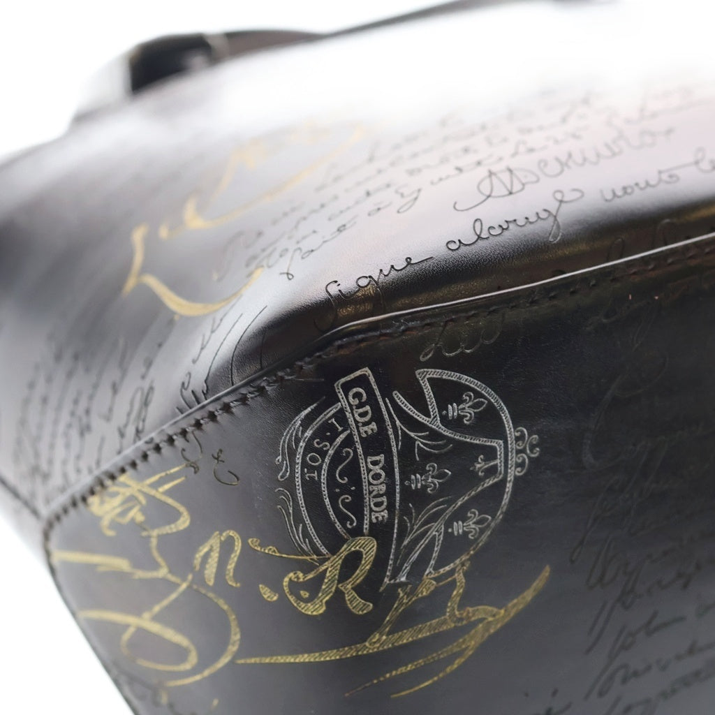 Berluti(ベルルッティ) トゥジュールXS カリグラフィ レザートートバッグ ショルダーバッグ ブラウン
