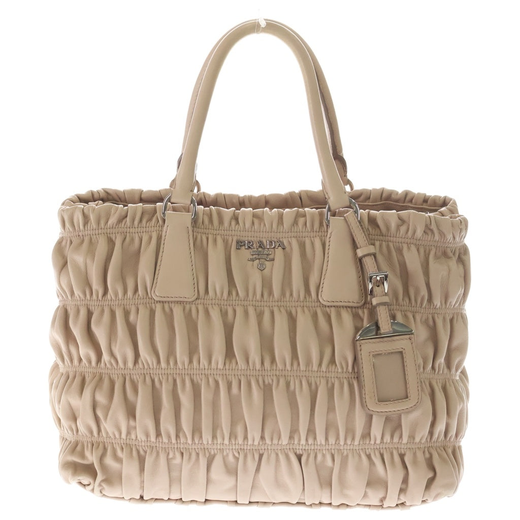 PRADA(プラダ) ナッパゴーフルレザー2WAY ハンドバッグ ベージュ B2587L レディース