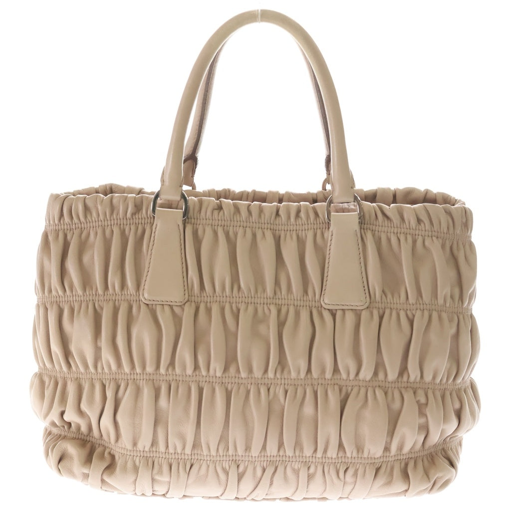 PRADA(プラダ) ナッパゴーフルレザー2WAY ハンドバッグ ベージュ B2587L レディース