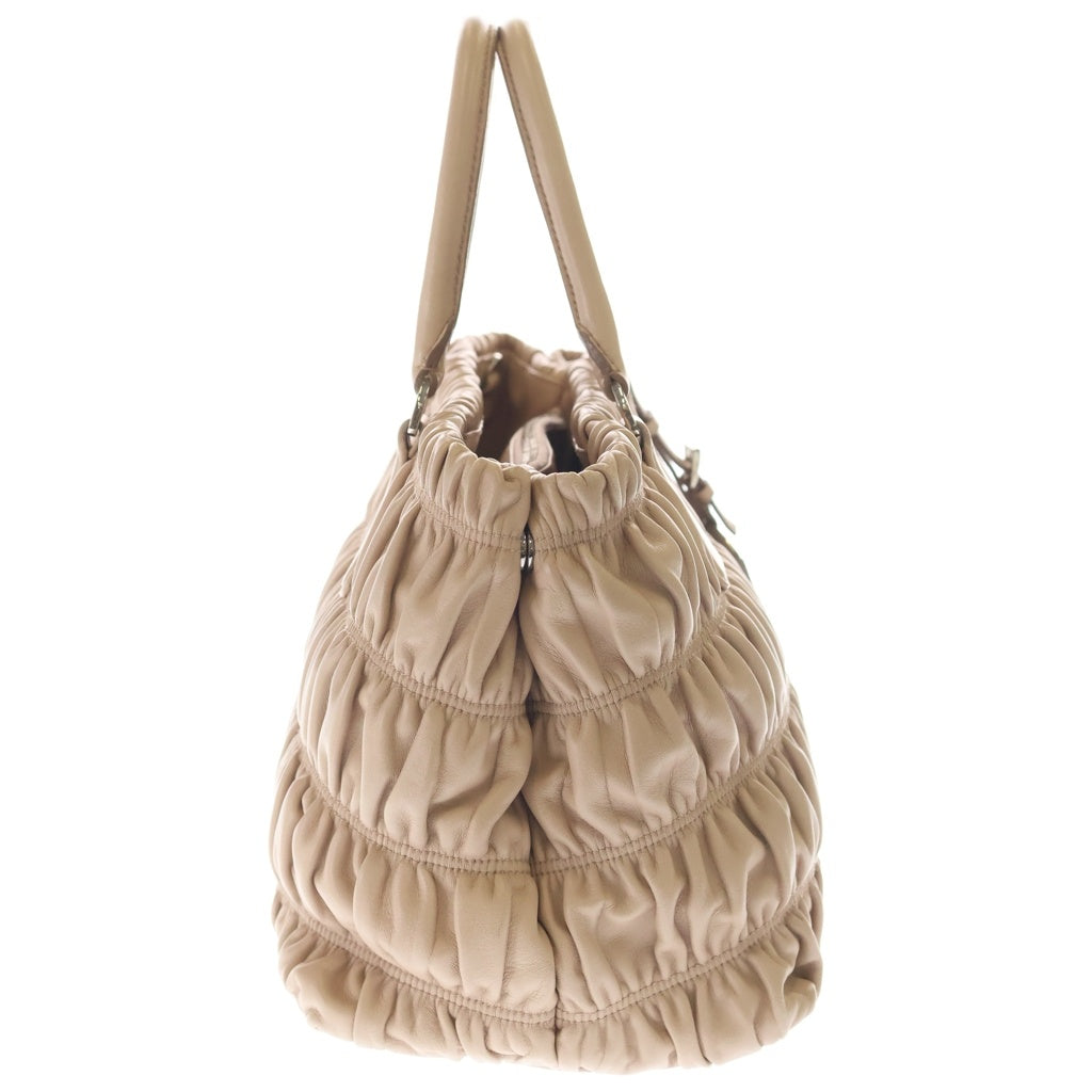 PRADA(プラダ) ナッパゴーフルレザー2WAY ハンドバッグ ベージュ B2587L レディース