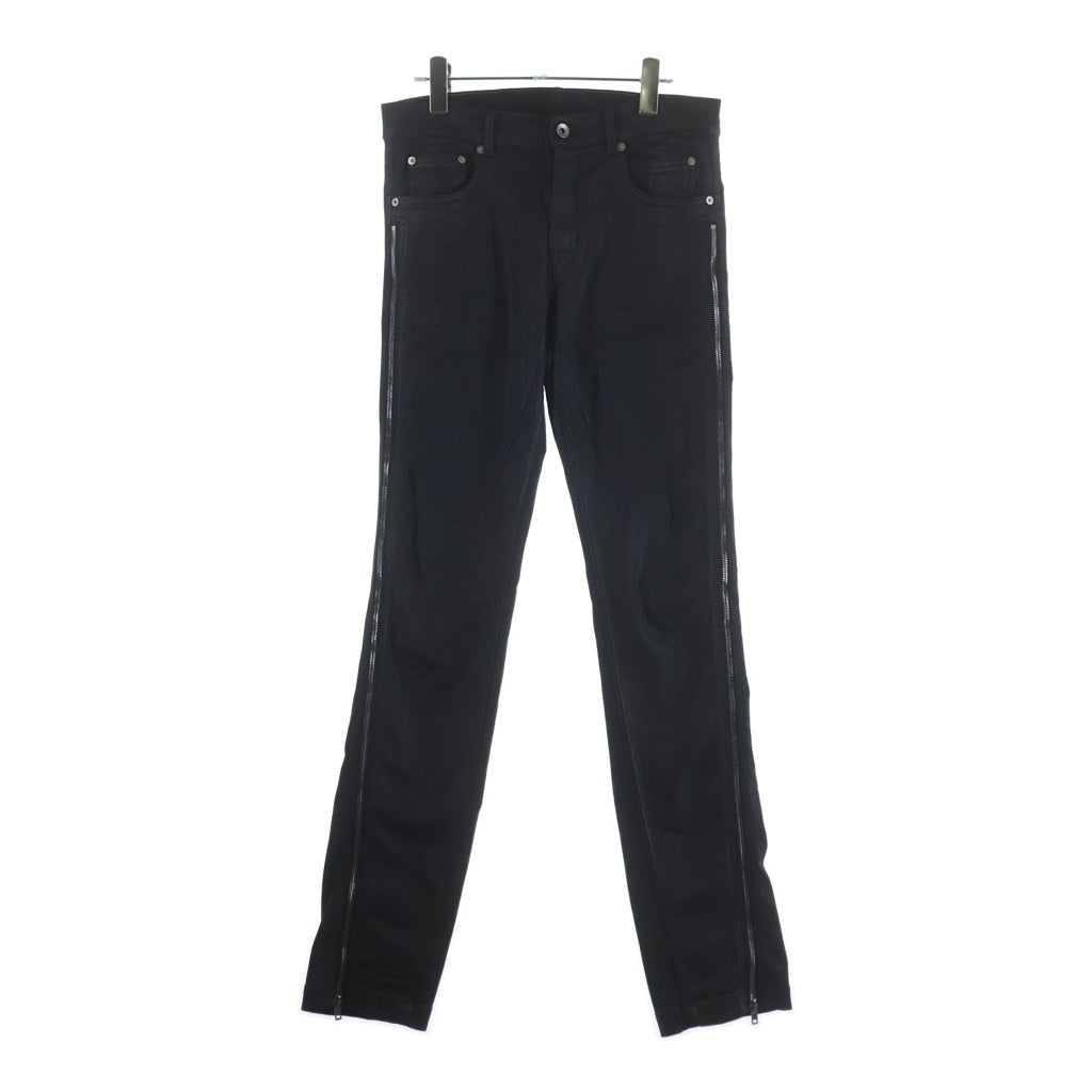 Rick Owens(リックオウエンス) 26SS VEGA JEANS ベガジーンズ コーティングデニムパンツ スリムフィットジーンズ ブラック RL01F2300-SDBK
