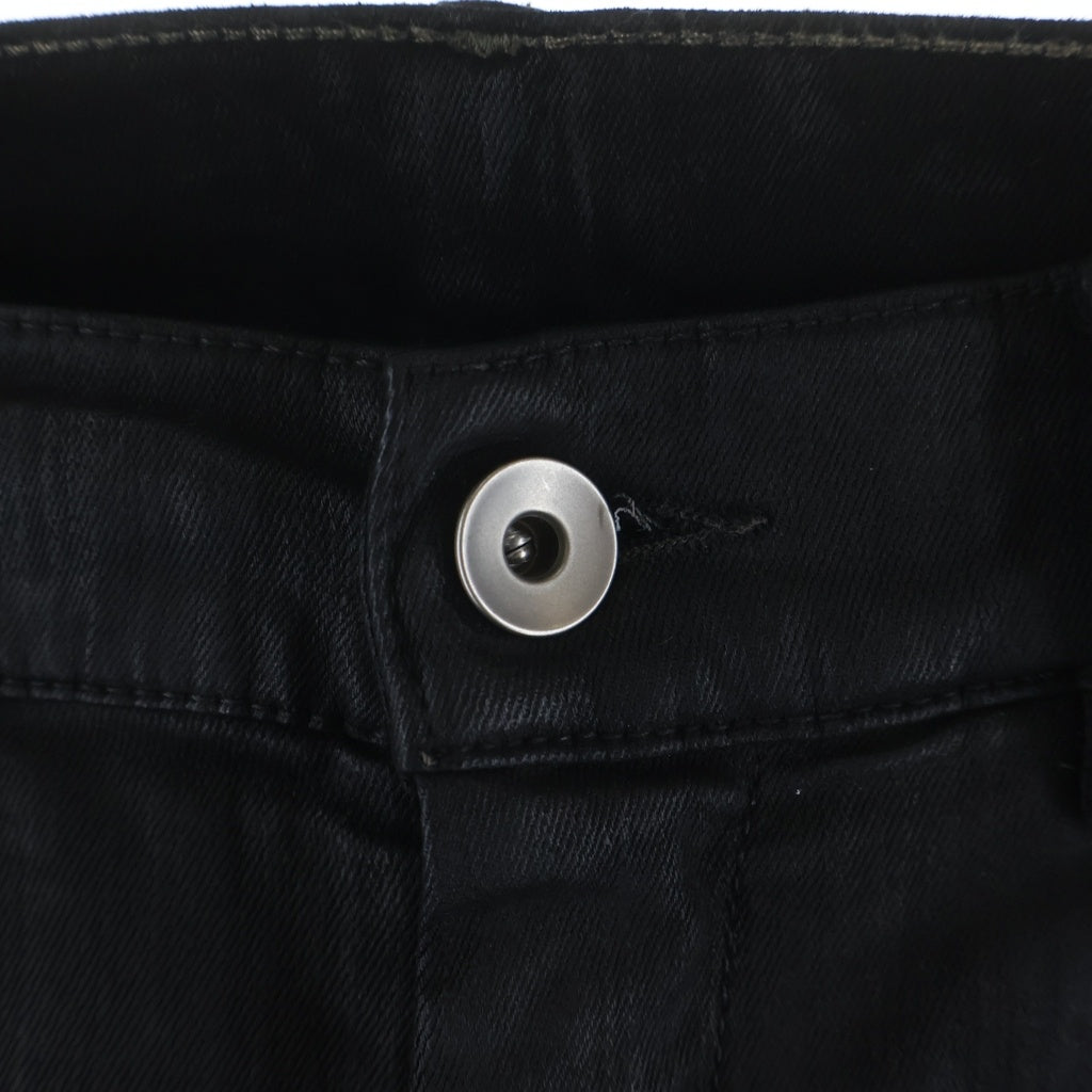Rick Owens(リックオウエンス) 26SS VEGA JEANS ベガジーンズ コーティングデニムパンツ スリムフィットジーンズ ブラック RL01F2300-SDBK