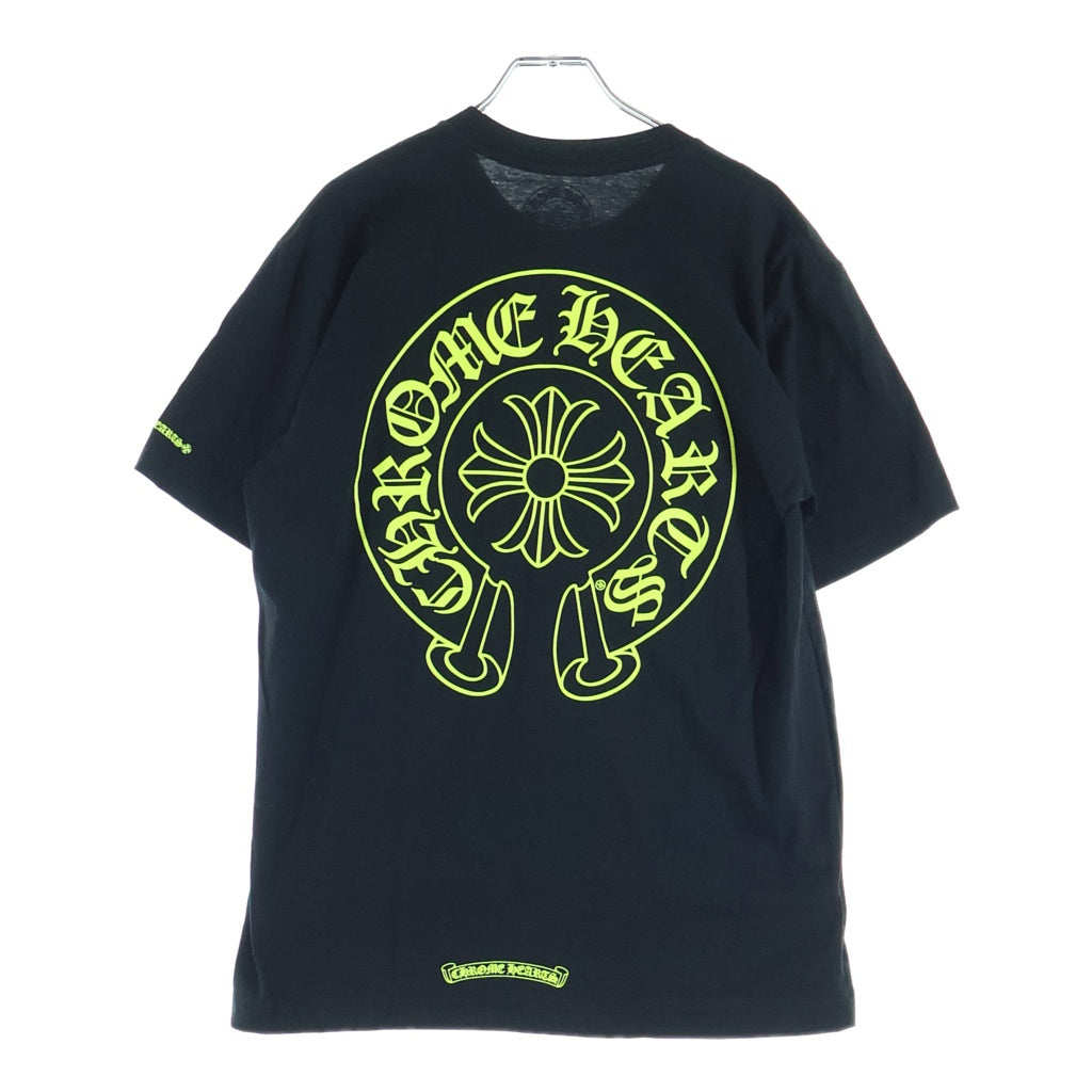 CHROME HEARTS(クロムハーツ) HORSESHOE S/S TEE BLACK/NEON YELLOW ホースシュー ショートスリーブ Tシャツ ブラック/イエロー