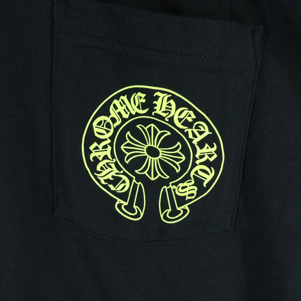 CHROME HEARTS(クロムハーツ) HORSESHOE S/S TEE BLACK/NEON YELLOW ホースシュー ショートスリーブ Tシャツ ブラック/イエロー