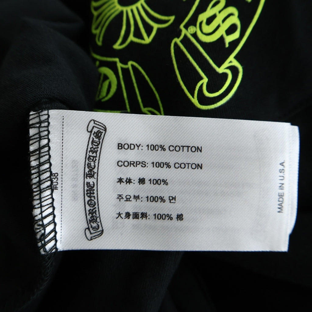 CHROME HEARTS(クロムハーツ) HORSESHOE S/S TEE BLACK/NEON YELLOW ホースシュー ショートスリーブ Tシャツ ブラック/イエロー