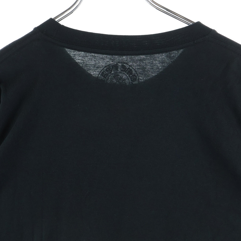 CHROME HEARTS(クロムハーツ) HORSESHOE S/S TEE BLACK/NEON YELLOW ホースシュー 袖フローラル プリント ロングスリーブ 長袖Tシャツ カットソーブラック/イエロー