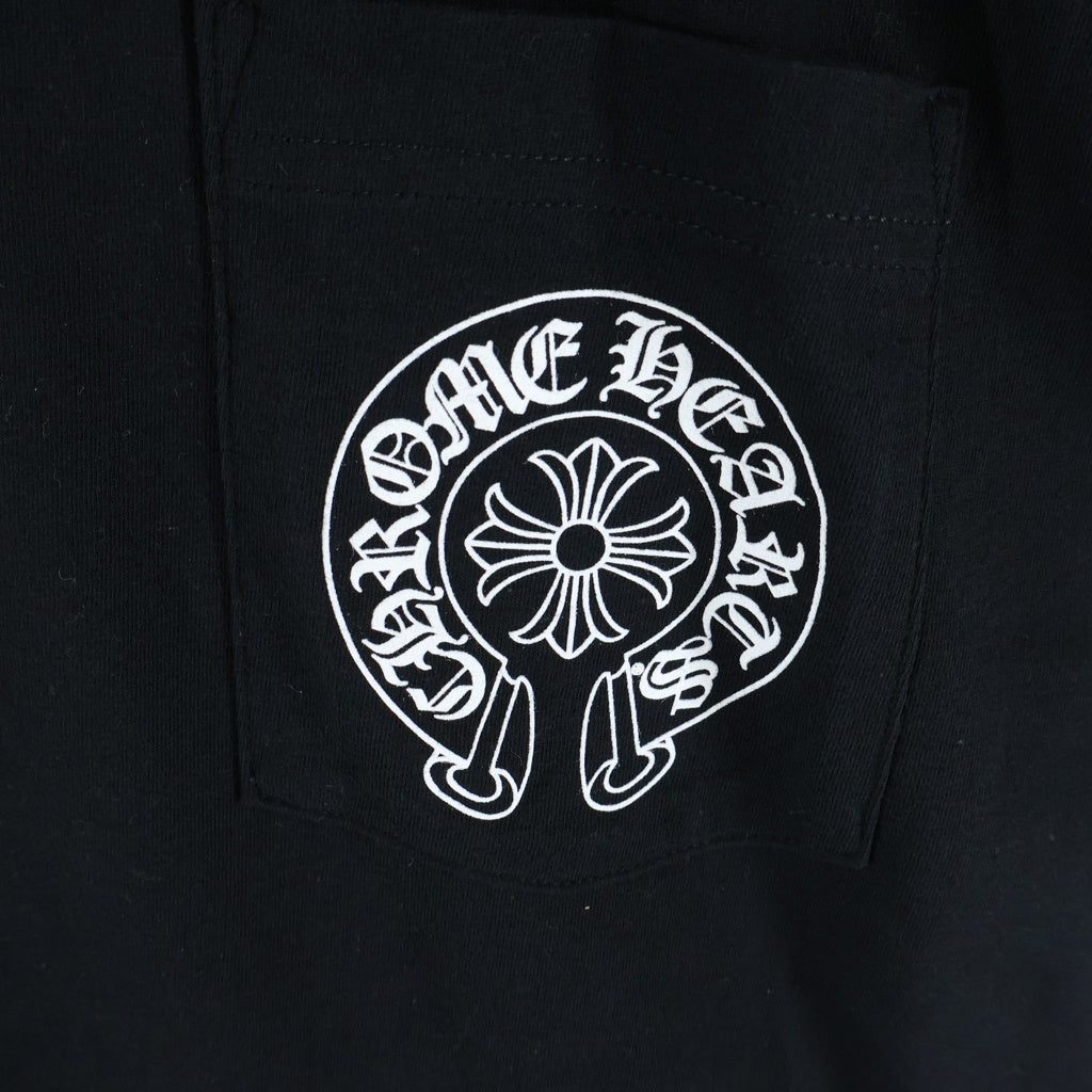 CHROME HEARTS(クロムハーツ) Honolulu Horseshoe SS Tee ホノルル限定 バック ホースシュー クルーネック半袖Tシャツカットソー ブラック