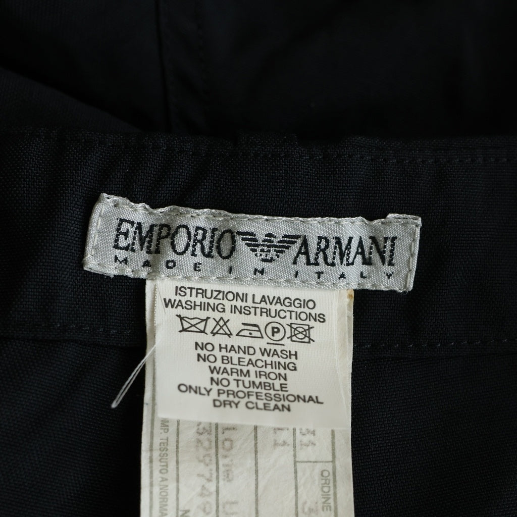 EMPORIO ARMANI(エンポリオアルマーニ) 90s ミリタリーナイロンジョガーパンツ トラウザーパンツ ブラック