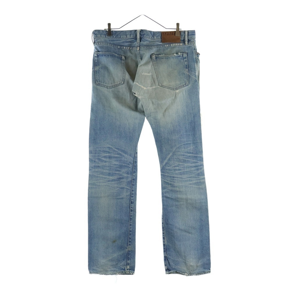 HYSTERIC GLAMOUR(ヒステリックグラマー) ピラミッドスタッズダメージデニムパンツ リペア加工ジーンズ インディゴ