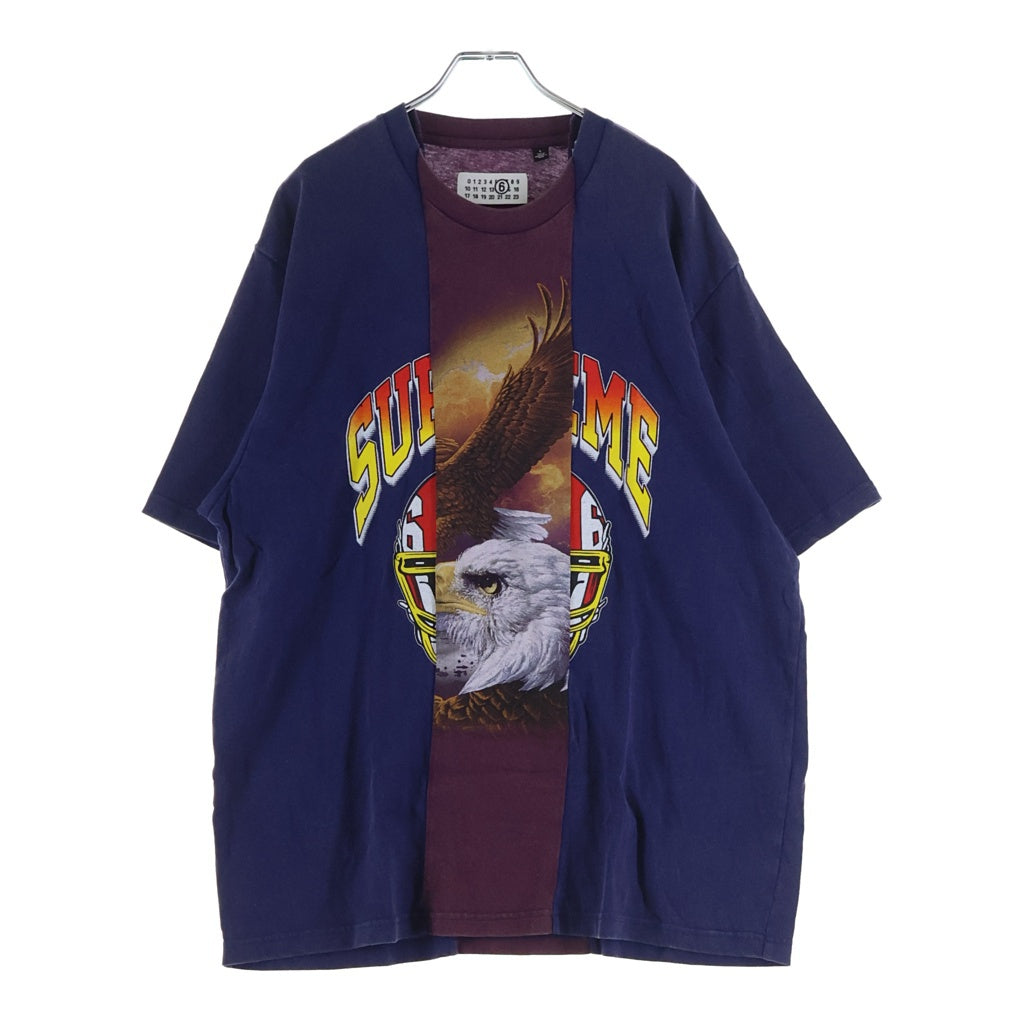 SUPREME(シュプリーム) 26SS ×MM6 Maison Margiela Split S/S Top メゾンマルジェラ スプリット ショートスリーブトップ 半袖Tシャツ カットソー ネイビー