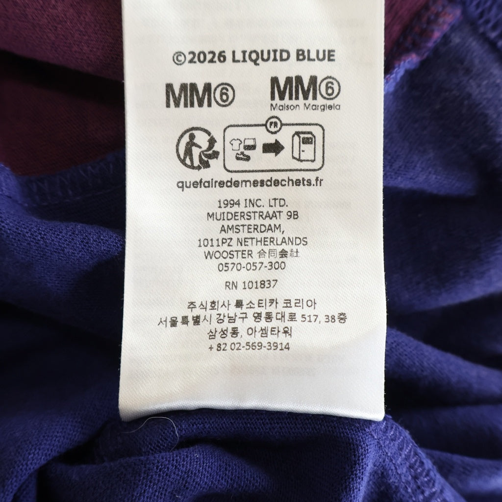 SUPREME(シュプリーム) 26SS ×MM6 Maison Margiela Split S/S Top メゾンマルジェラ スプリット ショートスリーブトップ 半袖Tシャツ カットソー ネイビー