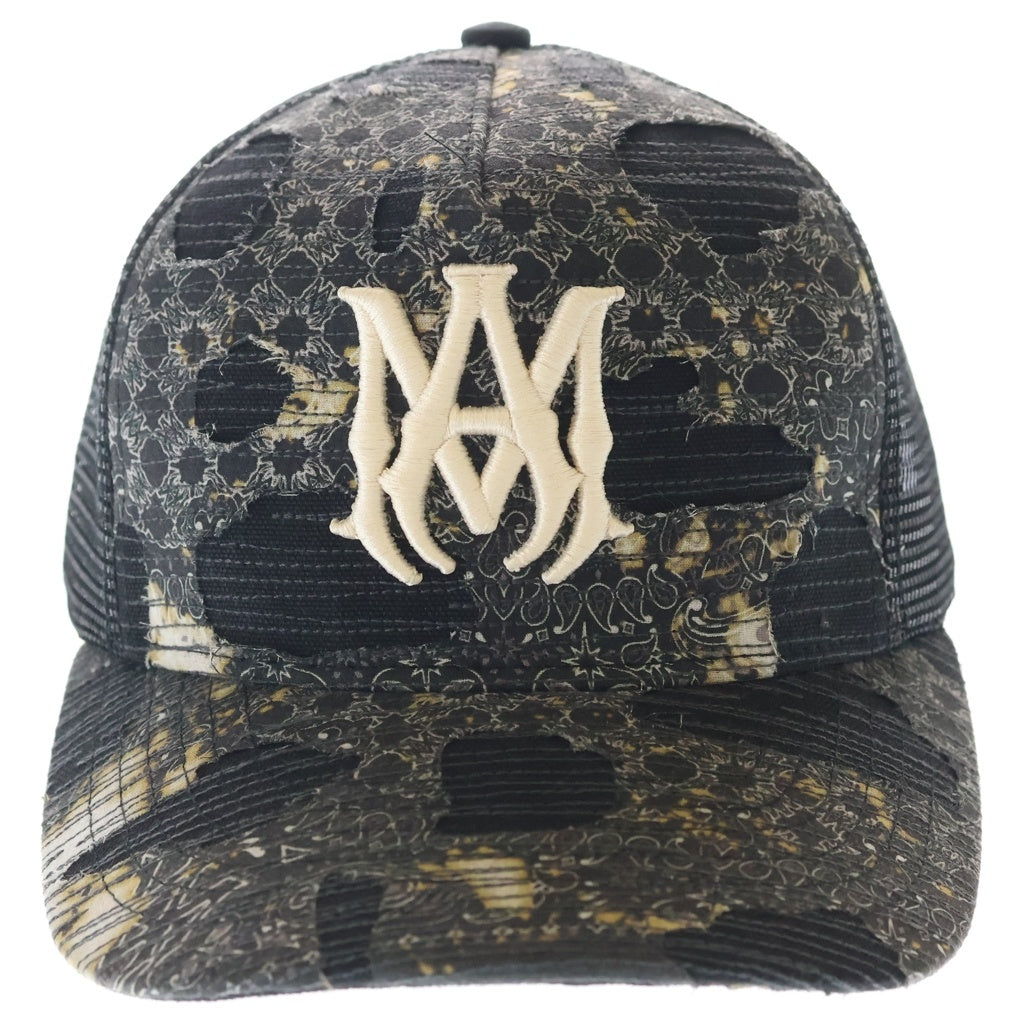 AMIRI(アミリ) BANDANA REPAIR LOGO CAP バンダナ リペア ロゴキャップ ブラック AMHATR1028