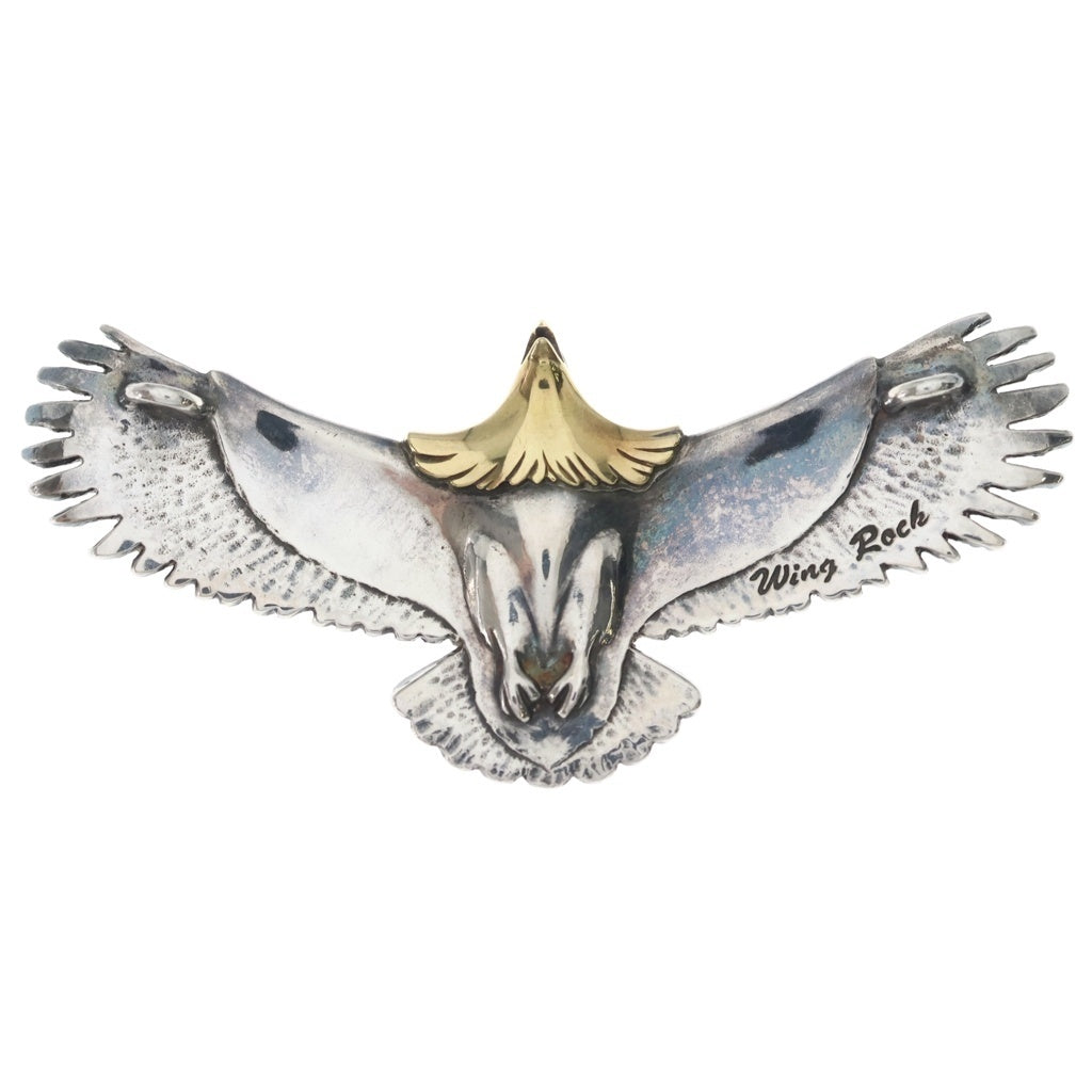 WING ROCK(ウィングロック) Eagle Pendant top Diamond-L 両目ダイヤ付きイーグルネックレストップ シルバー/ゴールド