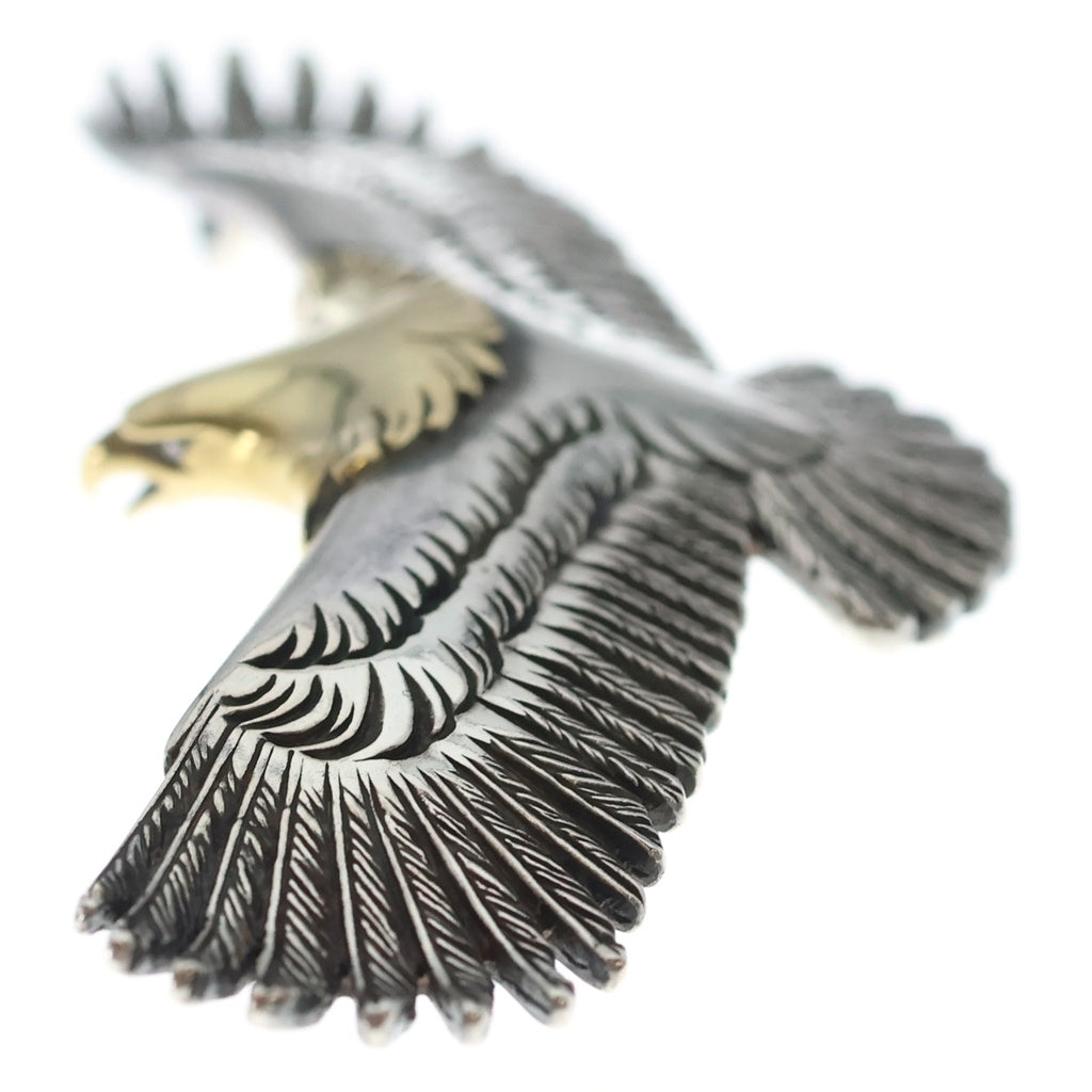 WING ROCK(ウィングロック) Eagle Pendant top Diamond-L 両目ダイヤ付きイーグルネックレストップ シルバー/ゴールド