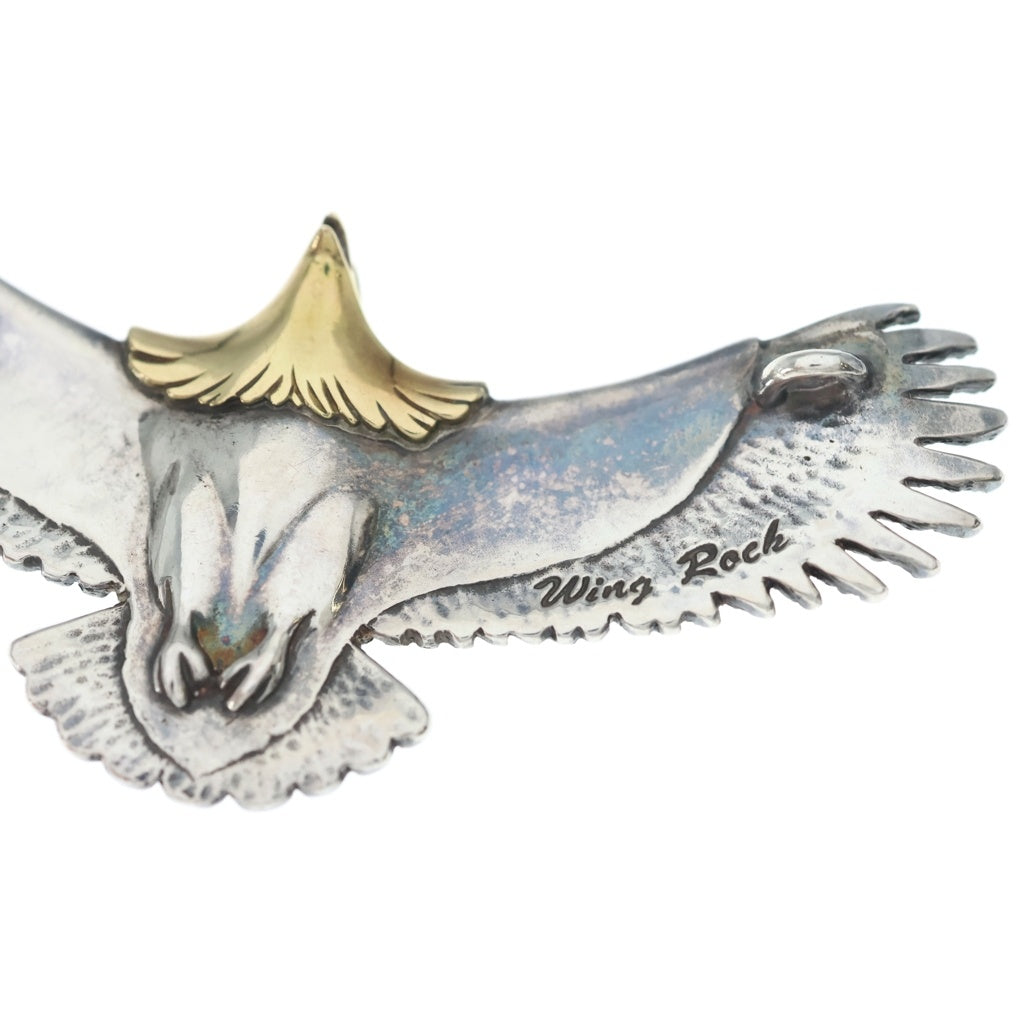 WING ROCK(ウィングロック) Eagle Pendant top Diamond-L 両目ダイヤ付きイーグルネックレストップ シルバー/ゴールド
