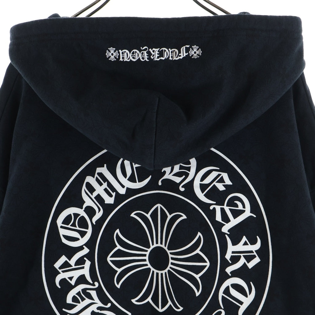CHROME HEARTS(クロムハーツ) SWTSHRT HD ZIP CHプラス総柄 バックホースプリントジップパーカー フーディー ブラック