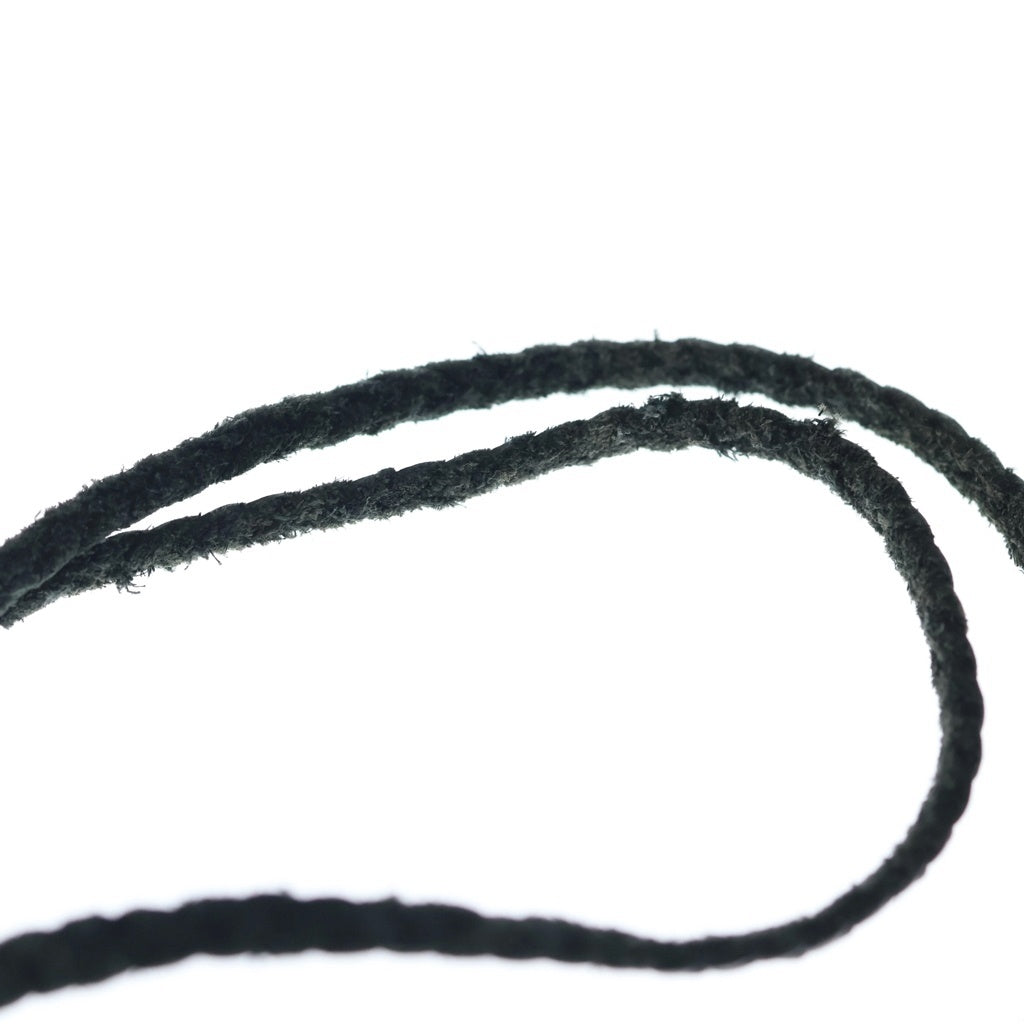 CHROME HEARTS(クロムハーツ) LEATHER BRAID SCROLL ネックレス レザーブレイドネックレス ブラック/シルバー BCA377 -