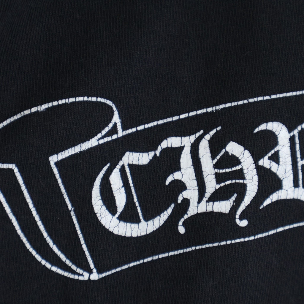 CHROME HEARTS(クロムハーツ) OLD CH L S 1 スクロールラベルプリントロングスリーブTシャツ クルーネック長袖Tシャツ カットソー ブラック