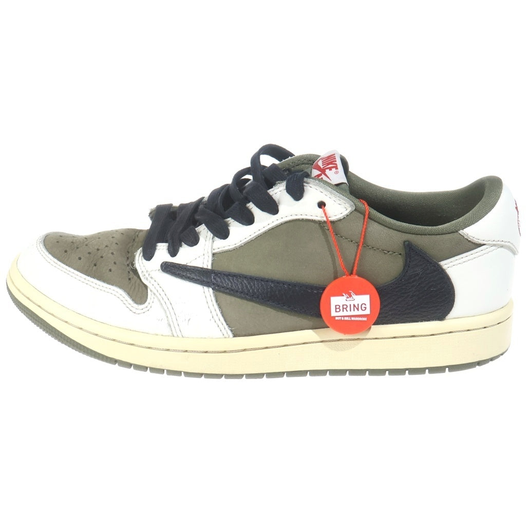 NIKE(ナイキ) ×TAVIS SCOTT AIR JORDAN1 LOW OG SP DM7866-200 エアジョーダン1 ローカットスニーカー カーキ US8.5/26.5cm