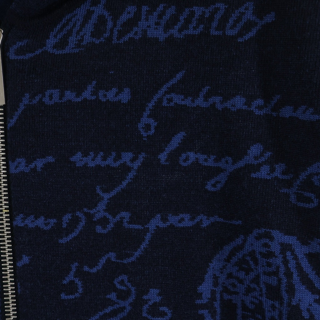 Berluti(ベルルッティ) カリグラフィ スクリット パターン フーディー ジップ パーカー ブルー