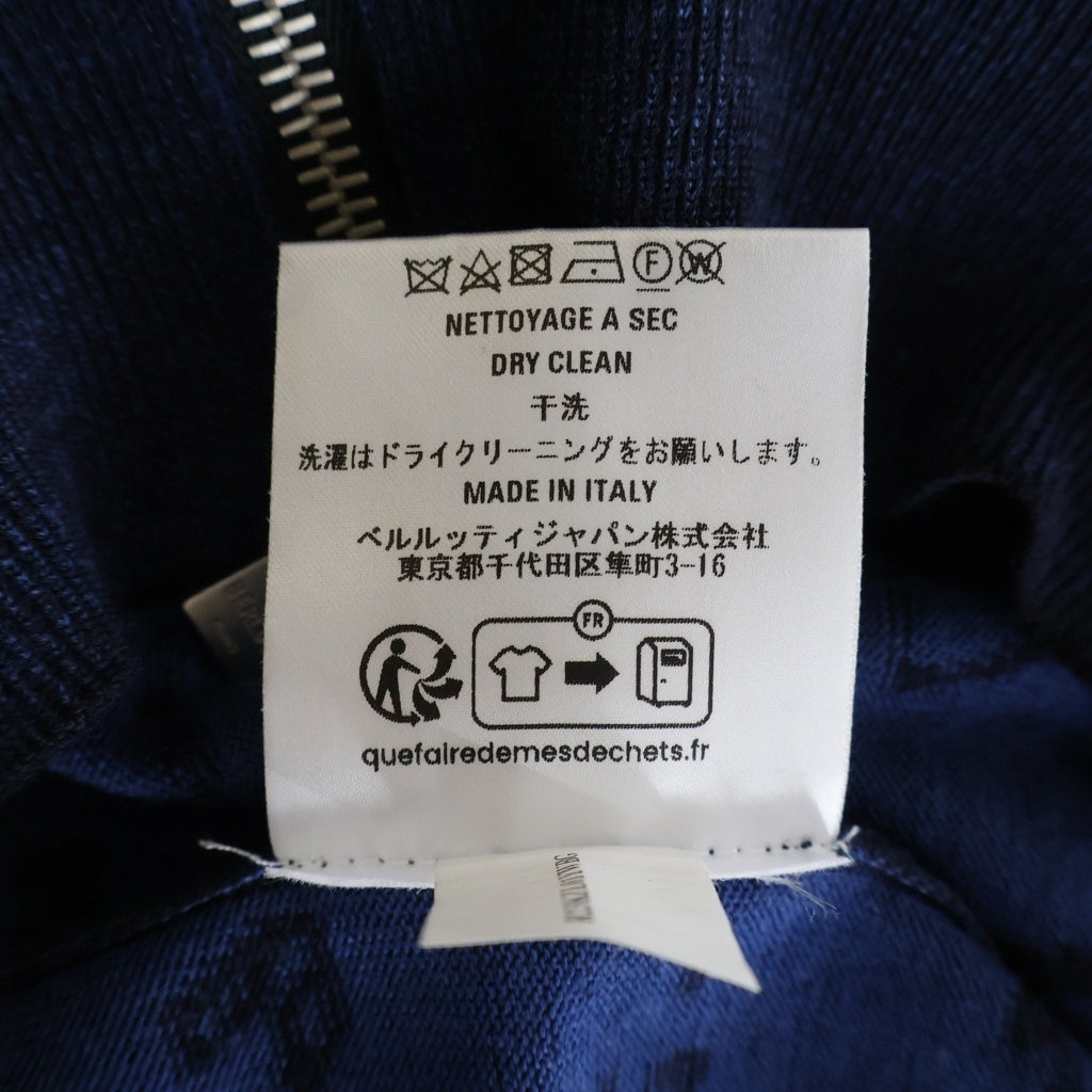 Berluti(ベルルッティ) カリグラフィ スクリット パターン フーディー ジップ パーカー ブルー