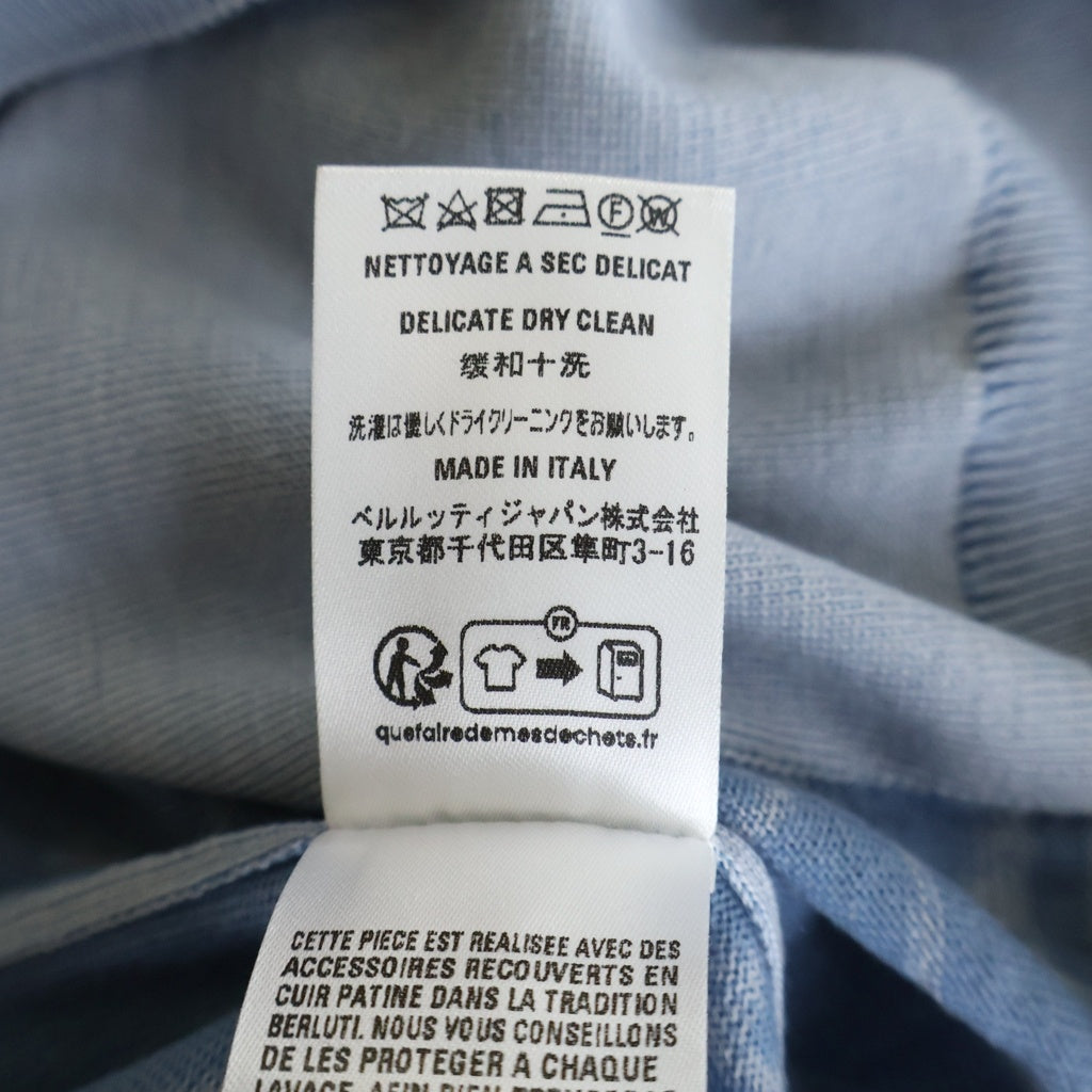Berluti(ベルルッティ) カリグラフィ スクリット パターン フーディー ジップ パーカー ブルー