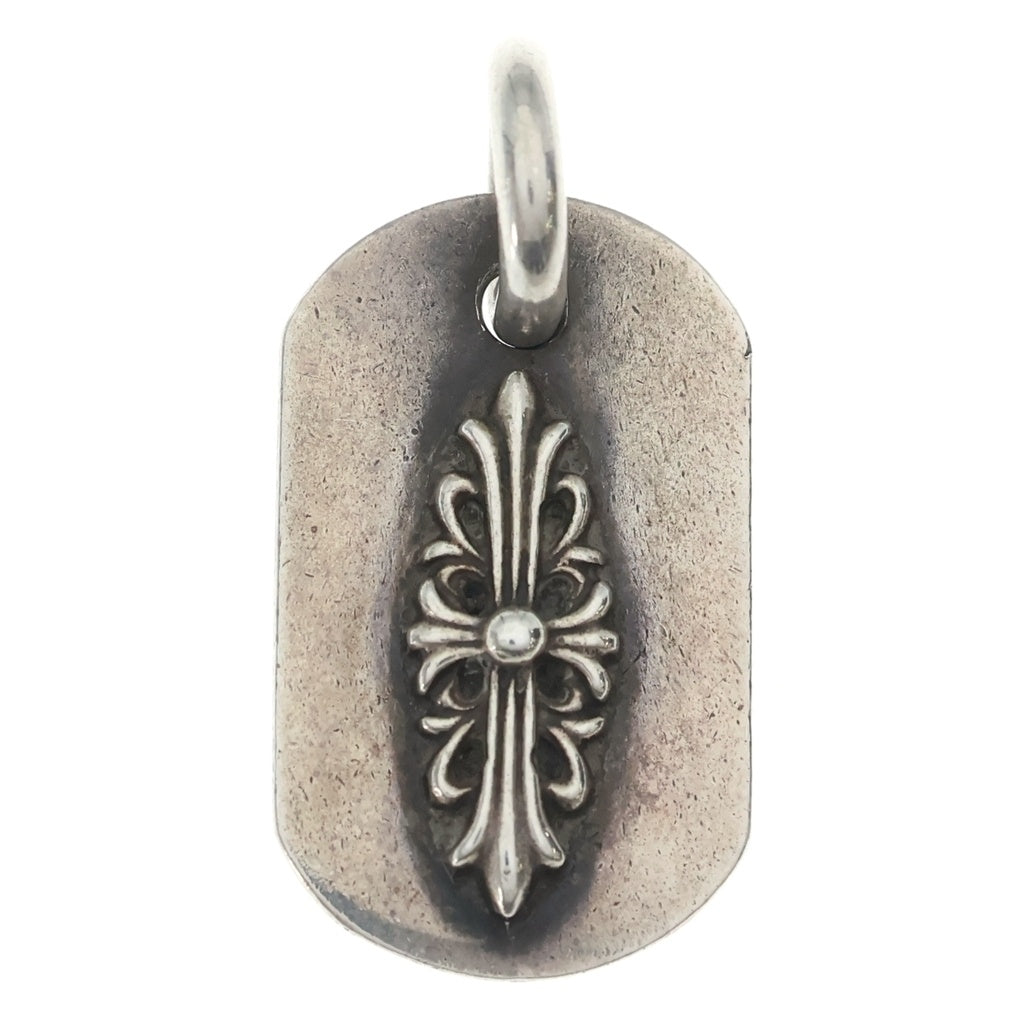 CHROME HEARTS(クロムハーツ) RAISED FRRL DOGTAG レイズドフローラルクロス ドッグタグ ペンダントトップ シルバー BCA302