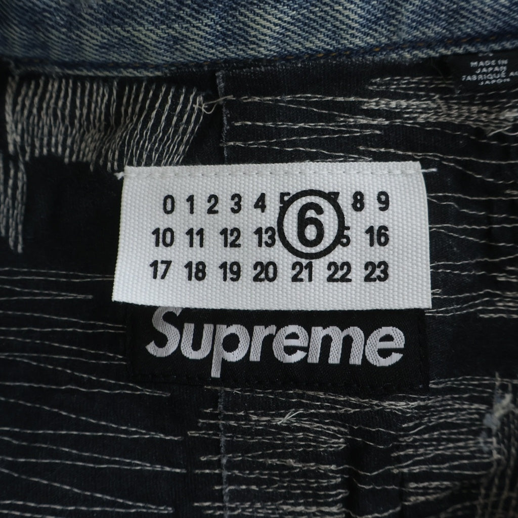 SUPREME(シュプリーム) 26SS ×MM6 Maison Margiela Distressed Selvedge Denim Trucker Jacket メゾンマルジェラ ディストレスド セルビッジデニムトラッカージャケット