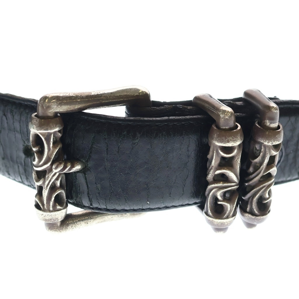 CHROME HEARTS(クロムハーツ) OLD BLT ROLLER 3PC1.0inch オールド 3PCローラーバックル レザーベルト シルバー
