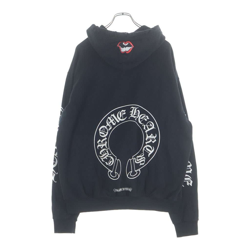 CHROME HEARTS(クロムハーツ) SWTSHRT PLVR MATTY BOY バックホースシュープリントパーカー フーディー ブラック